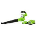 Greenworks G-Max Cordless 24 Volt Two Speed Blower 130 MPH 130 CFM 24352